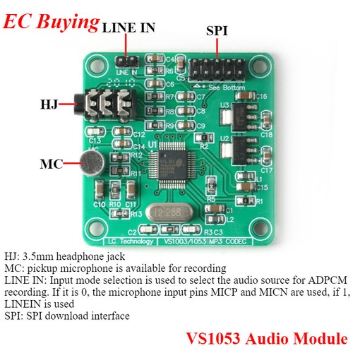 Vs1053 audio mp3 player board - mp3,